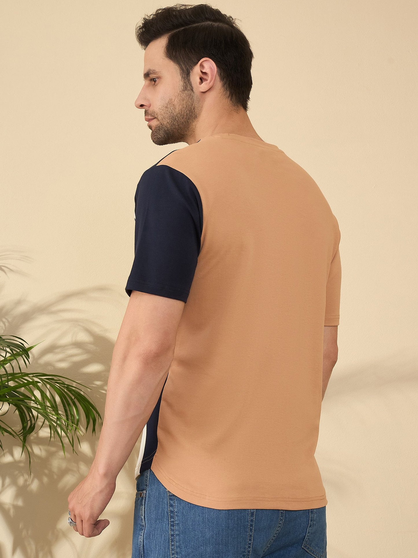 Premium Crew Neck T-Shirt – Everyday Comfort, Coffee-Inspired Colors (Black Beige)