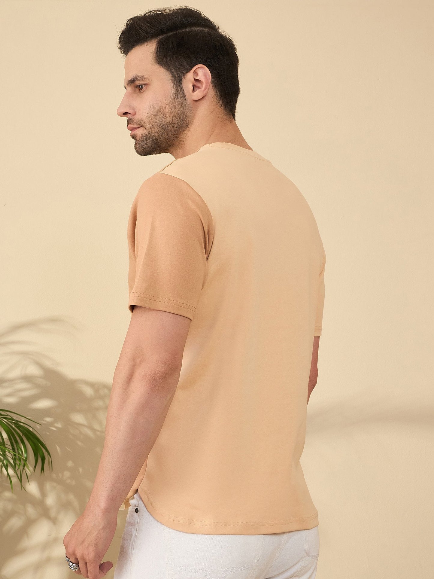Premium Crew Neck T-Shirt – Everyday Comfort, Coffee-Inspired Colors (Beige)