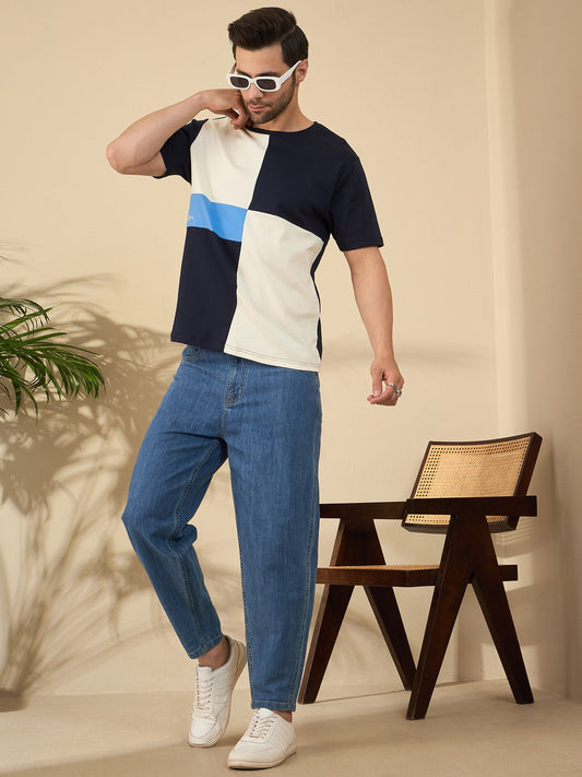 Signature Roast Panel T-Shirt – For the Bold and Brewed (Navy)