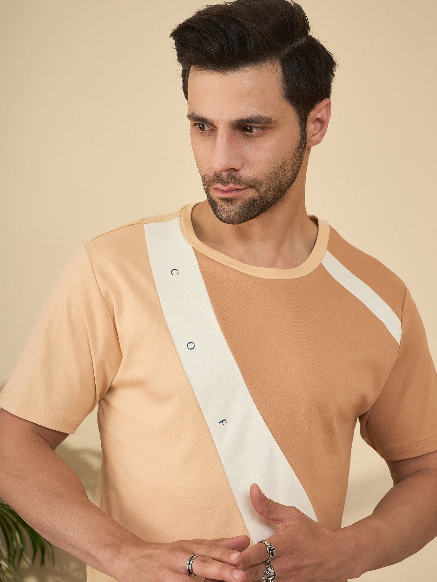 Premium Crew Neck T-Shirt – Everyday Comfort, Coffee-Inspired Colors (Beige)