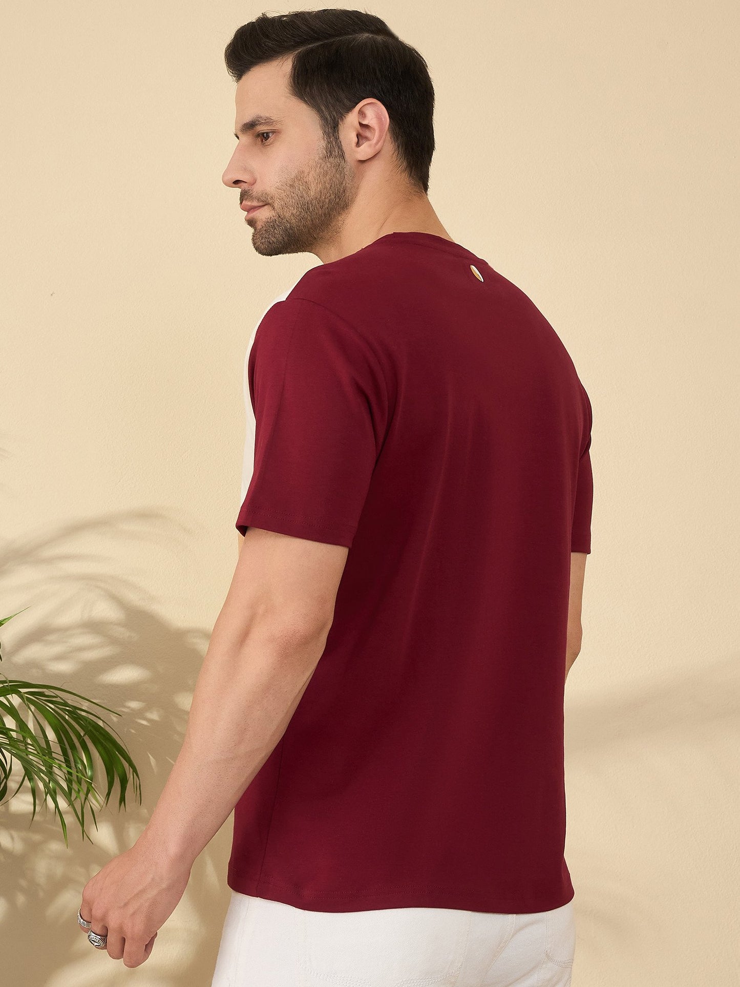 Signature Roast Panel T-Shirt – For the Bold and Brewed (Maroon)