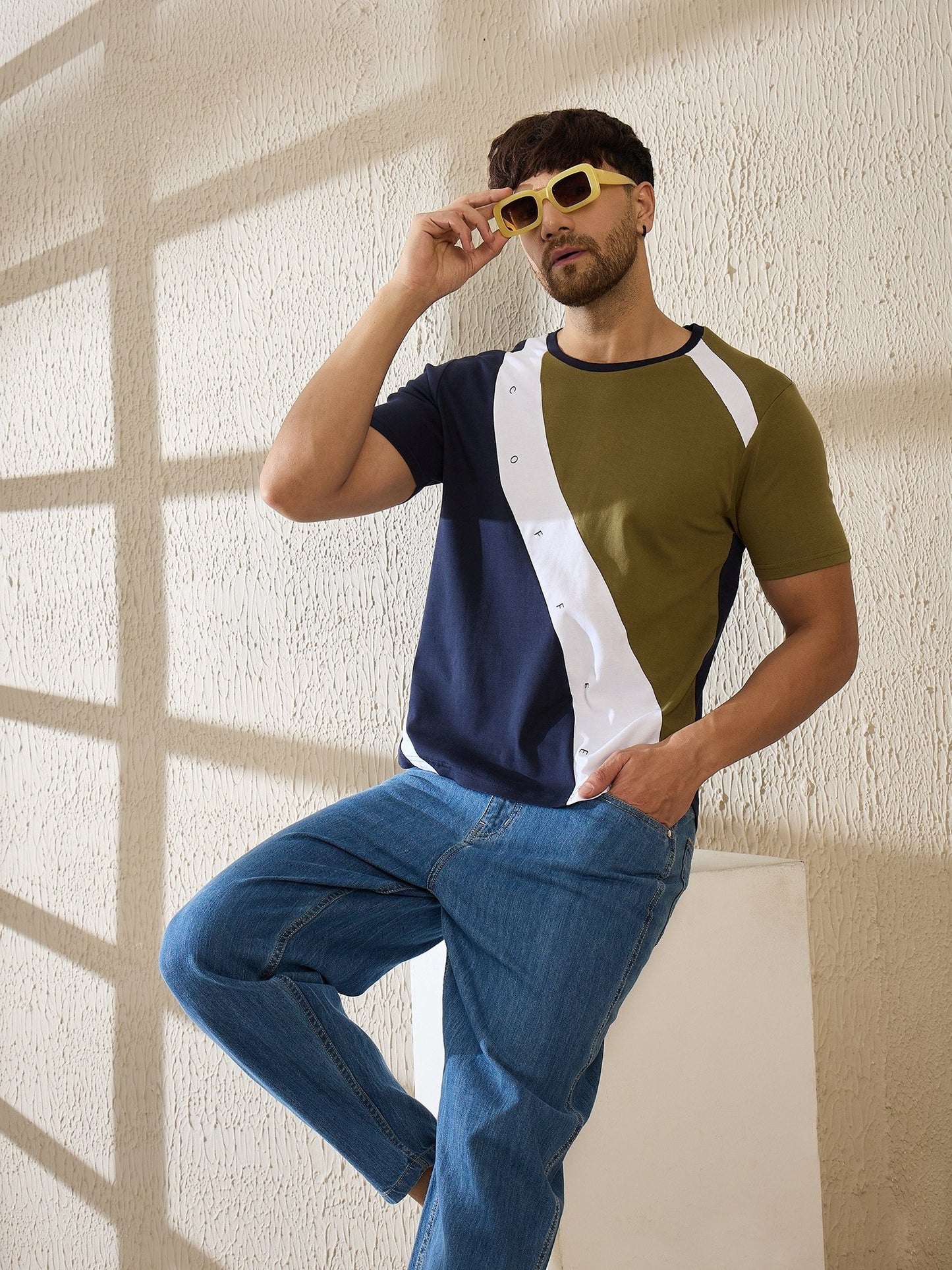 Premium Crew Neck T-Shirt – Everyday Comfort, Coffee-Inspired Colors (Blue)