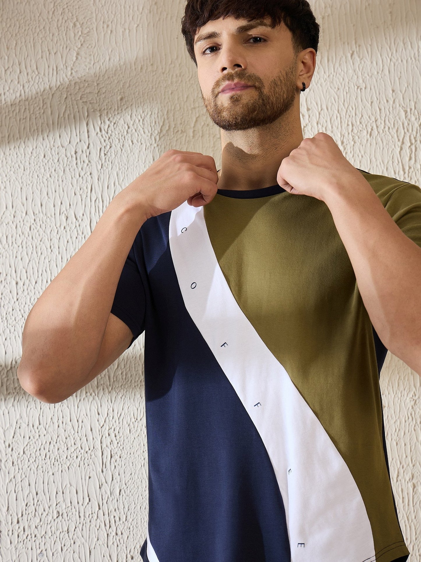 Premium Crew Neck T-Shirt – Everyday Comfort, Coffee-Inspired Colors (Blue)