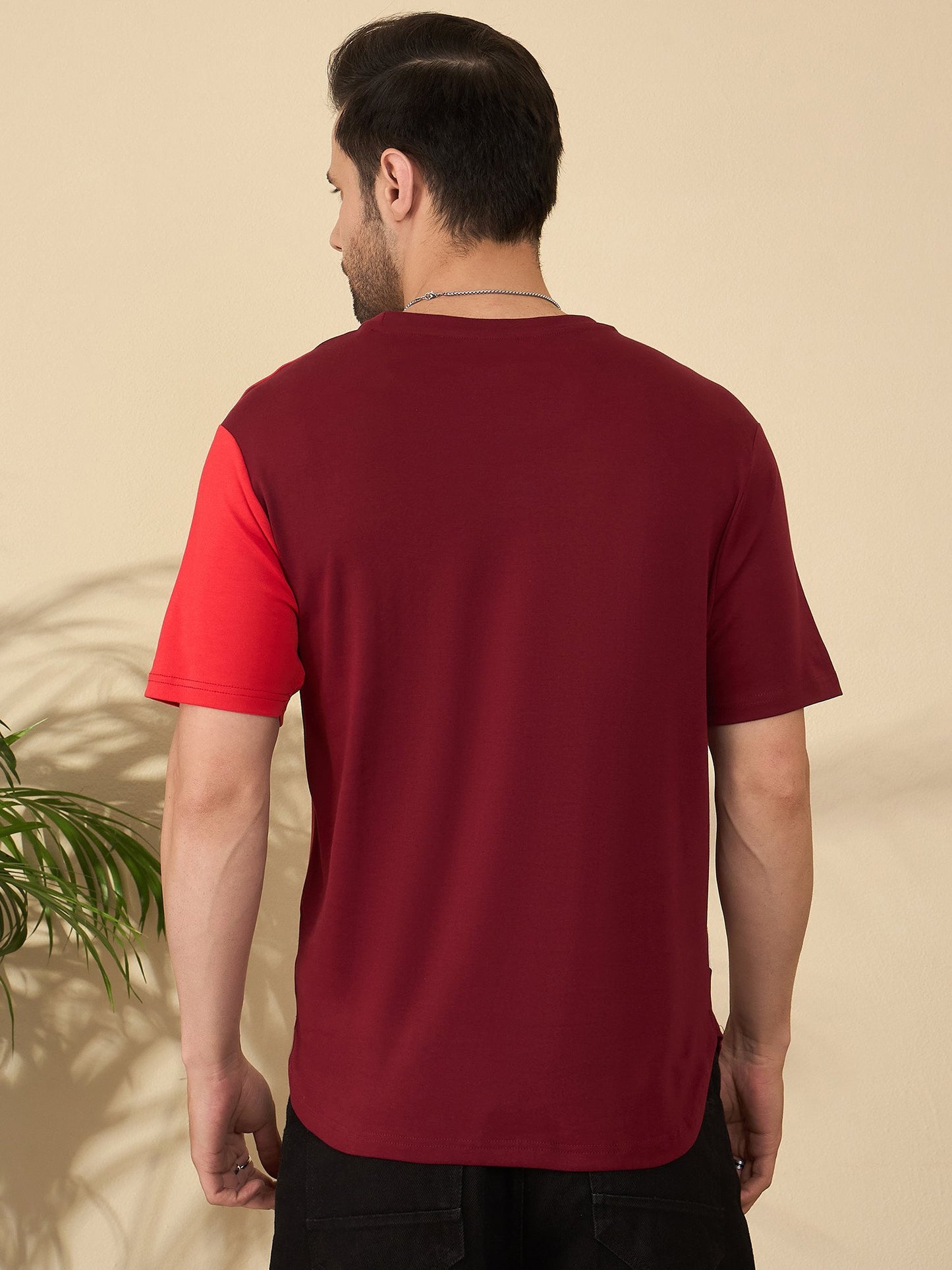 Premium Crew Neck T-Shirt – Everyday Comfort, Coffee-Inspired Colors (Maroon Red)