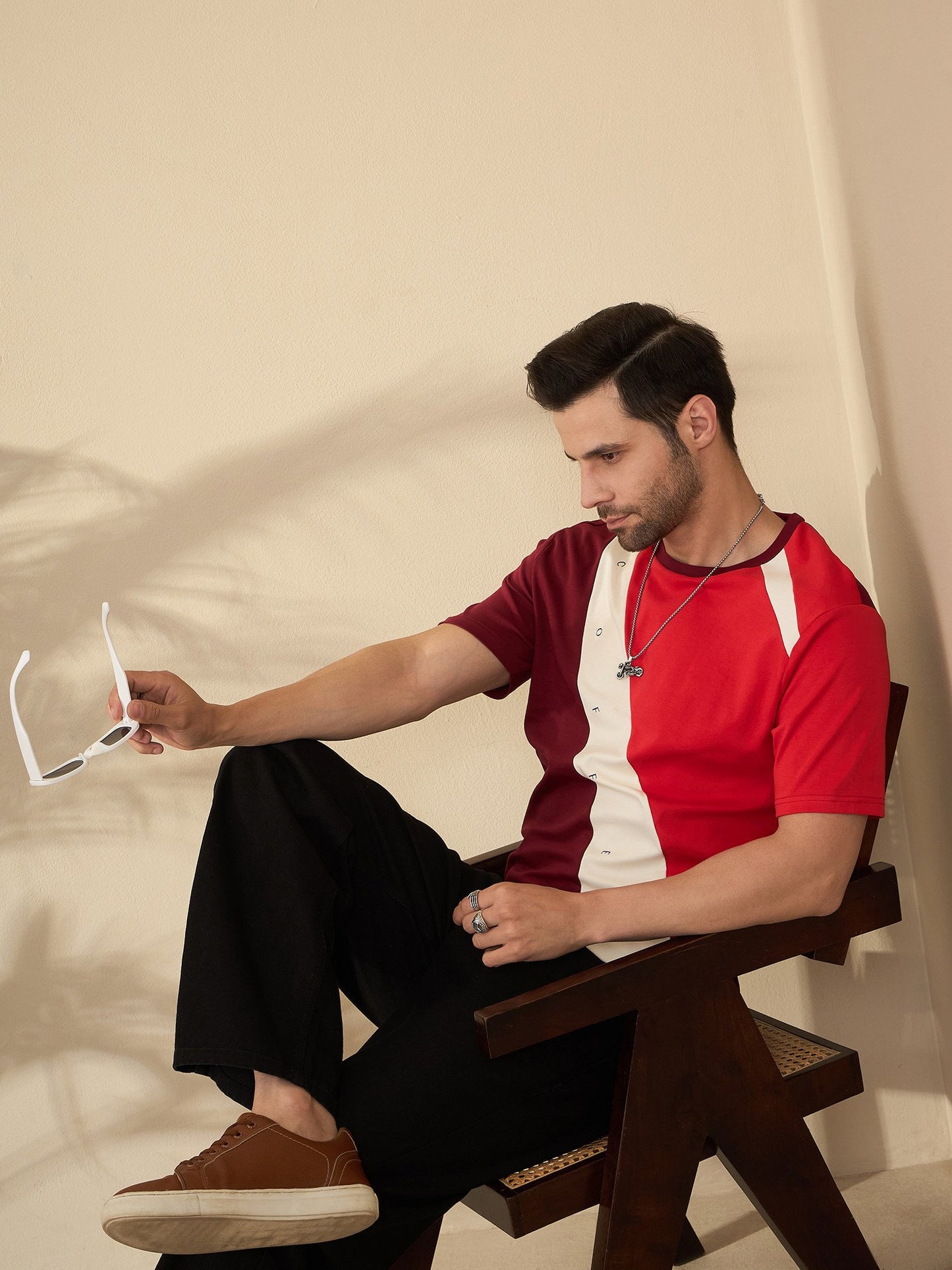 Premium Crew Neck T-Shirt – Everyday Comfort, Coffee-Inspired Colors (Maroon Red)