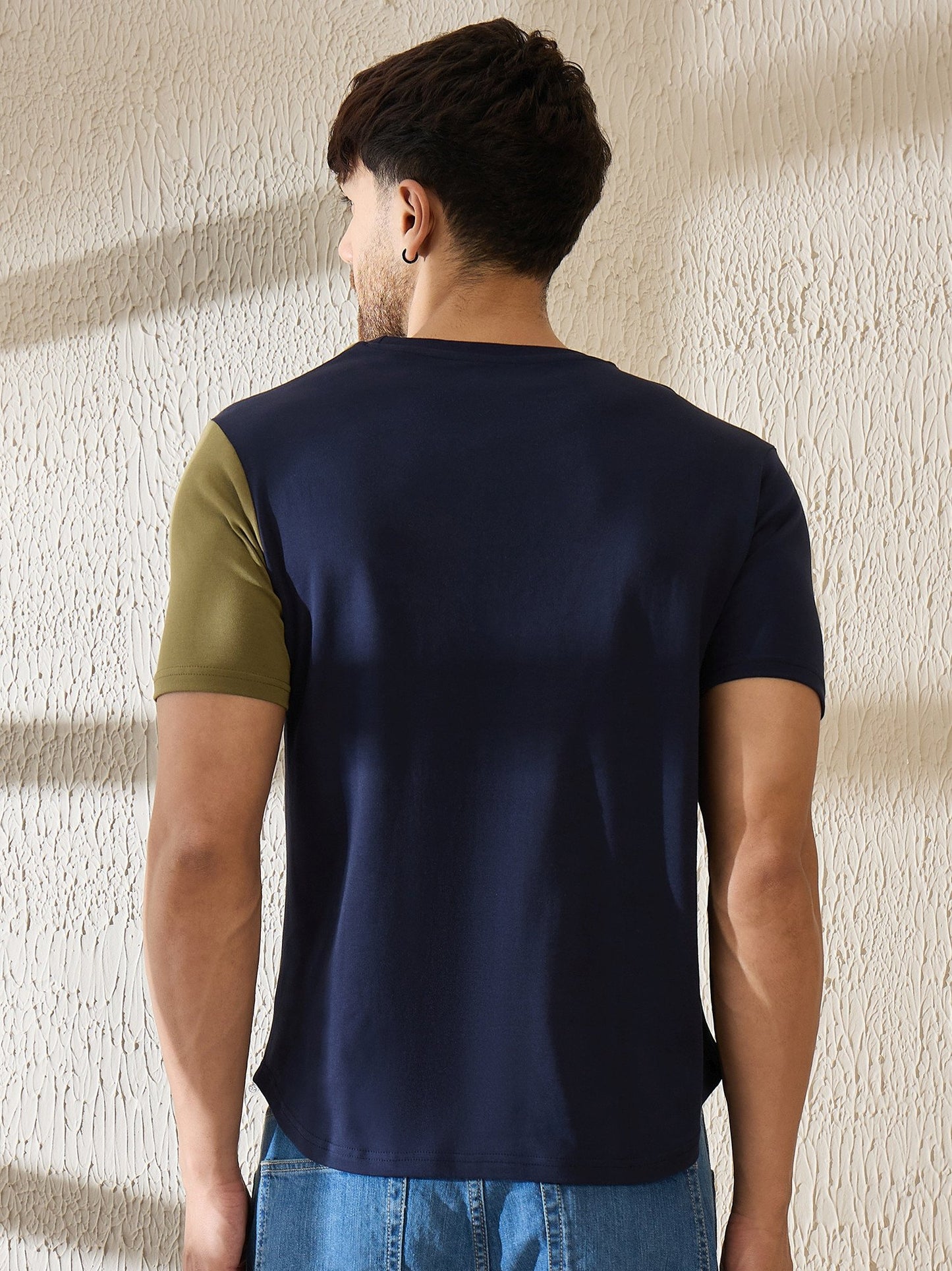 Premium Crew Neck T-Shirt – Everyday Comfort, Coffee-Inspired Colors (Blue)