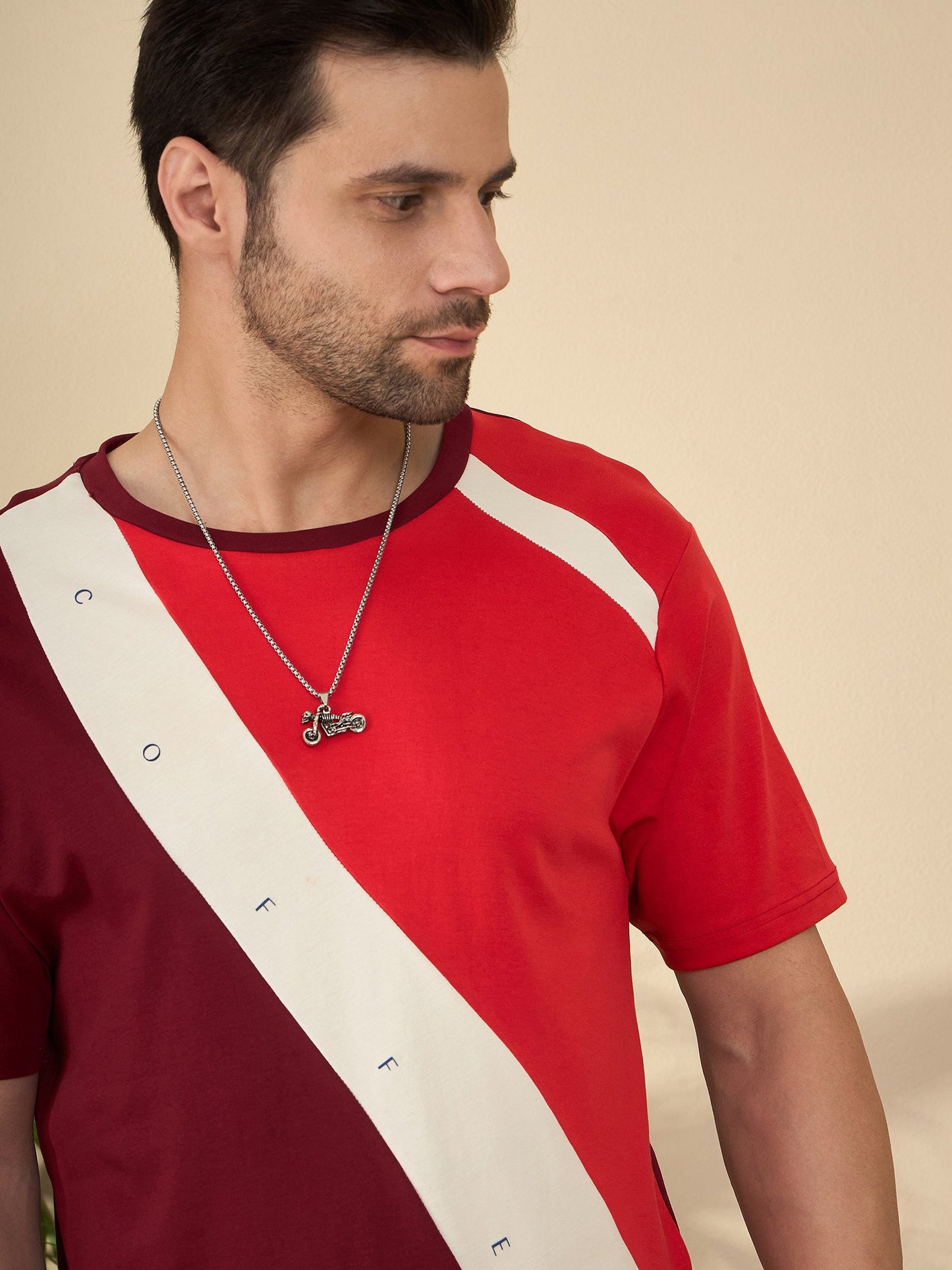 Premium Crew Neck T-Shirt – Everyday Comfort, Coffee-Inspired Colors (Maroon Red)